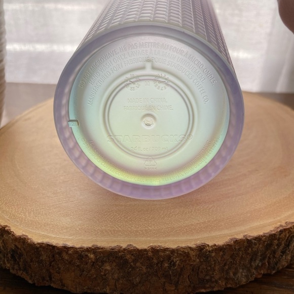 2022 Starbucks Spring Iridescent White Grid Tumbler 24oz - Picture 4 of 5